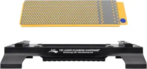 Diamond Machining Technology (DMT) 8-in. DuoSharp Double-Sided Diamond Whetstone Bench Stone, Fine/Coarse Grit Sharpener with Base (WM8FC-WB)