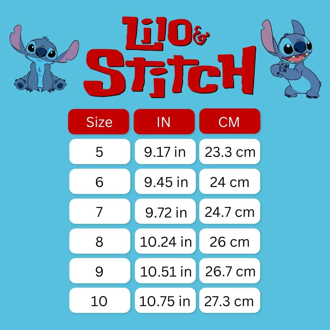 Disney Lilo & Stitch Sneakers Lace Up Lightweight Breathable - Stitch Shoes for Girls and Women (Sizes 11-4 Kids /5-10 Adults)