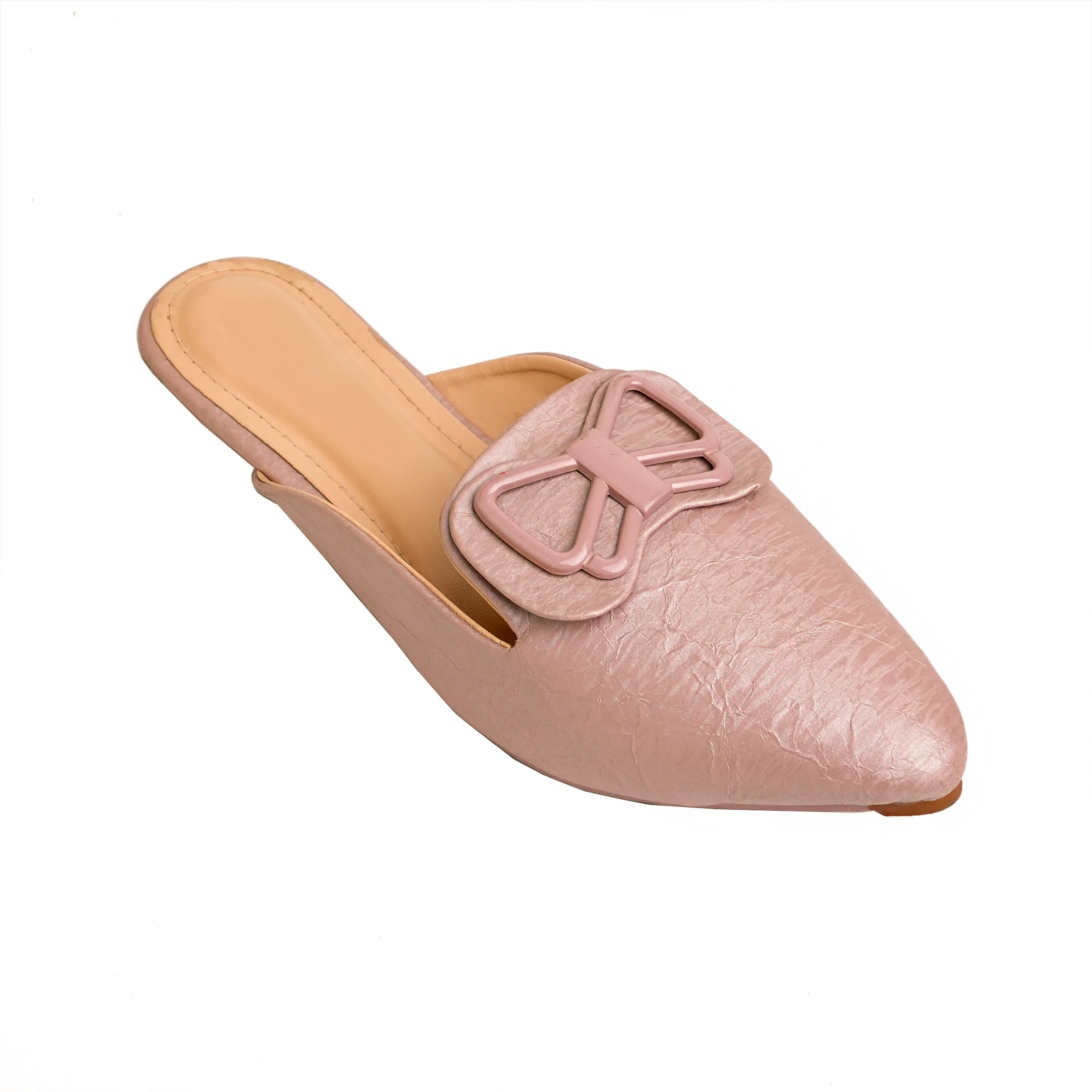 Dove Delight Mule With Bow - Pink