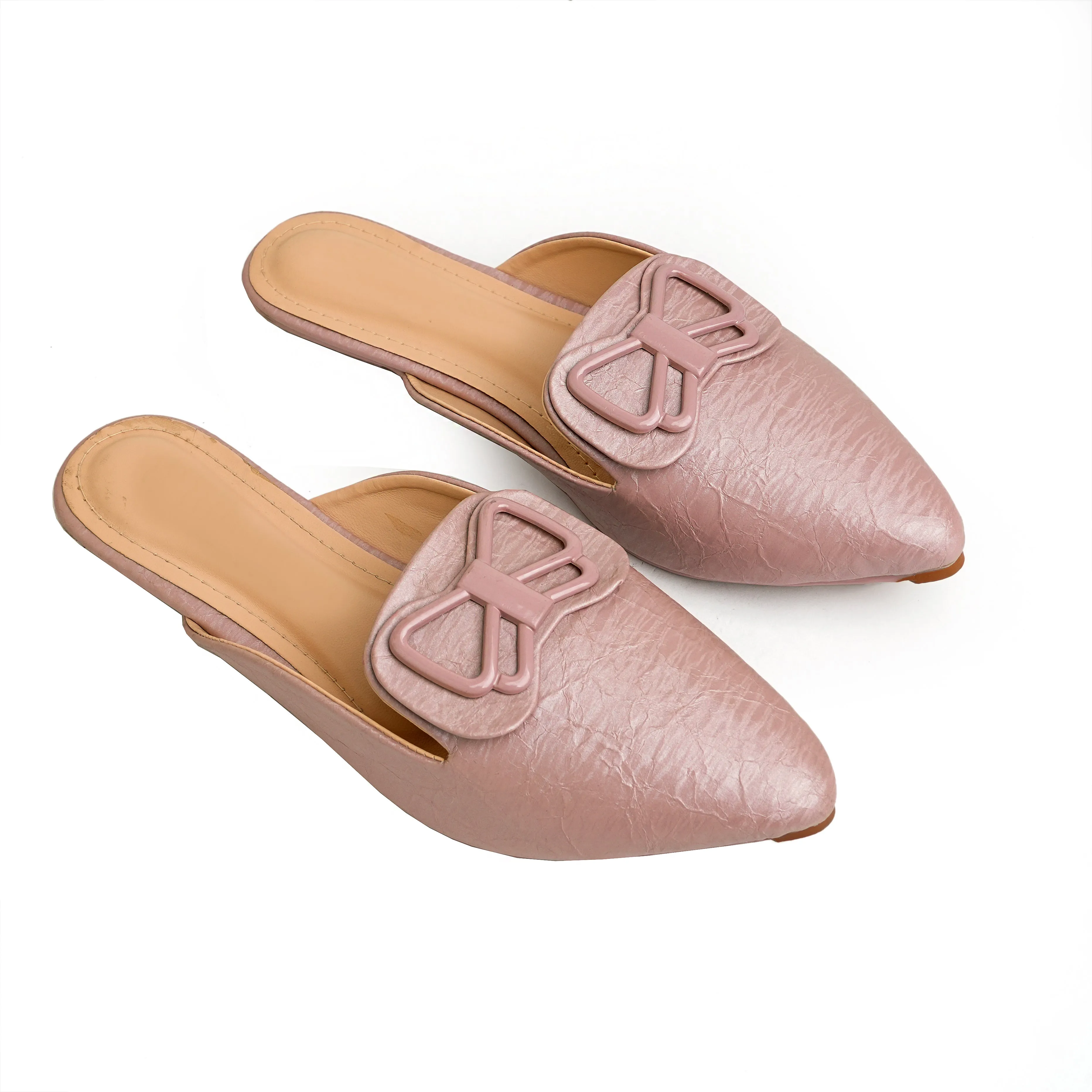 Dove Delight Mule With Bow - Pink