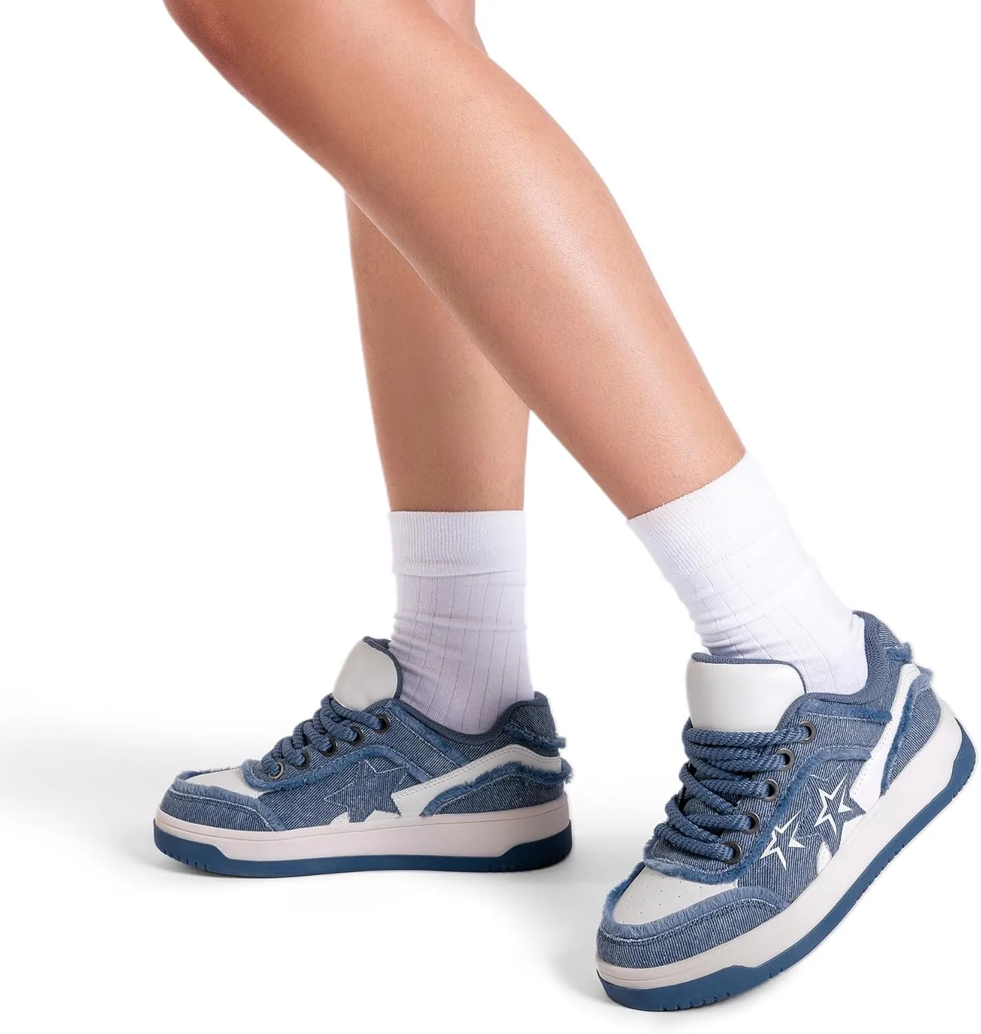 DREAM PAIRS Women's Sneakers Walking Lace-Up Comfortable Casual Rube Flat Low-Top Fashion Sneakers Shoes.