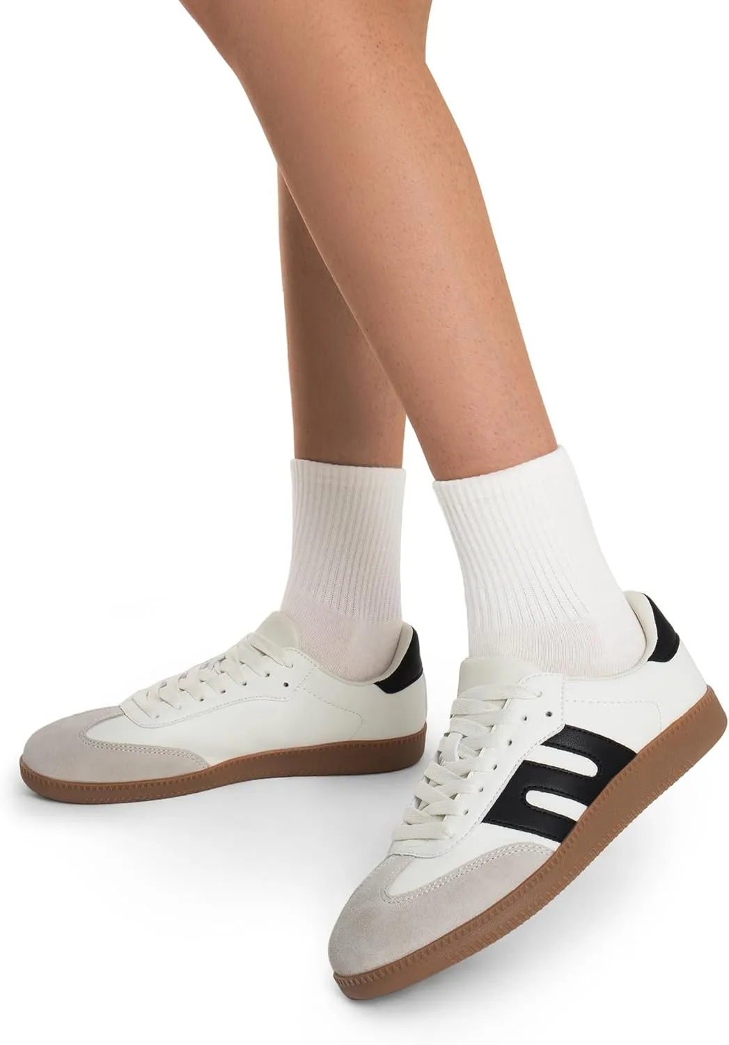 DREAM PAIRS Women's Tennis Sneakers Walking Nia Flat Low-Top Casual Lace-Up Comfortable Fashion Sneakers Shoes.