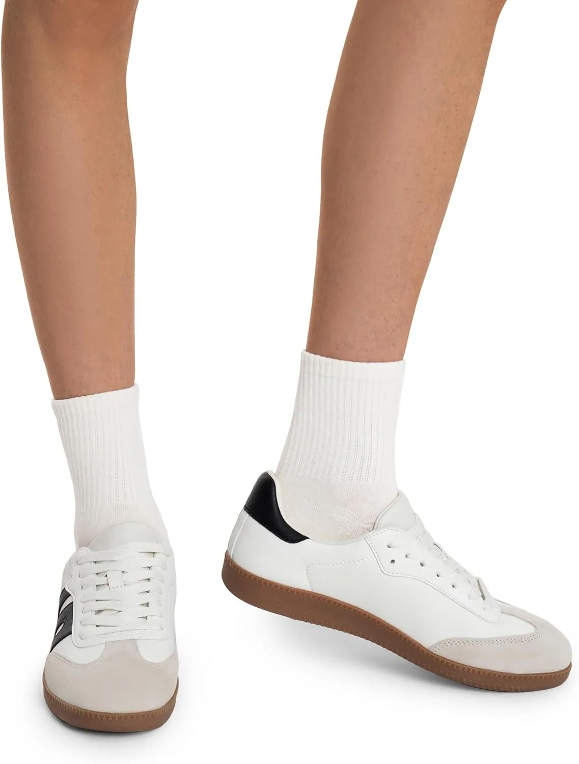 DREAM PAIRS Women's Tennis Sneakers Walking Nia Flat Low-Top Casual Lace-Up Comfortable Fashion Sneakers Shoes.