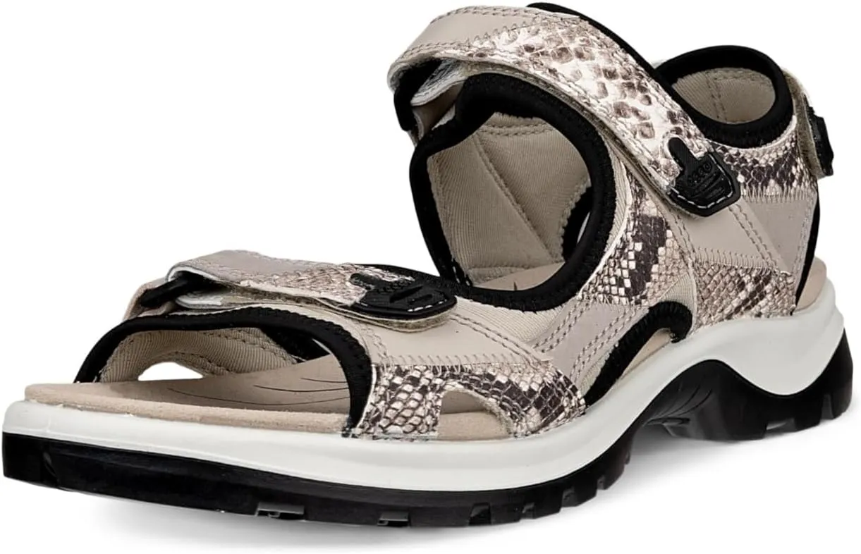 ECCO Women's Yucatan Sport Sandal, Gravel Patchwork, 8-8.5