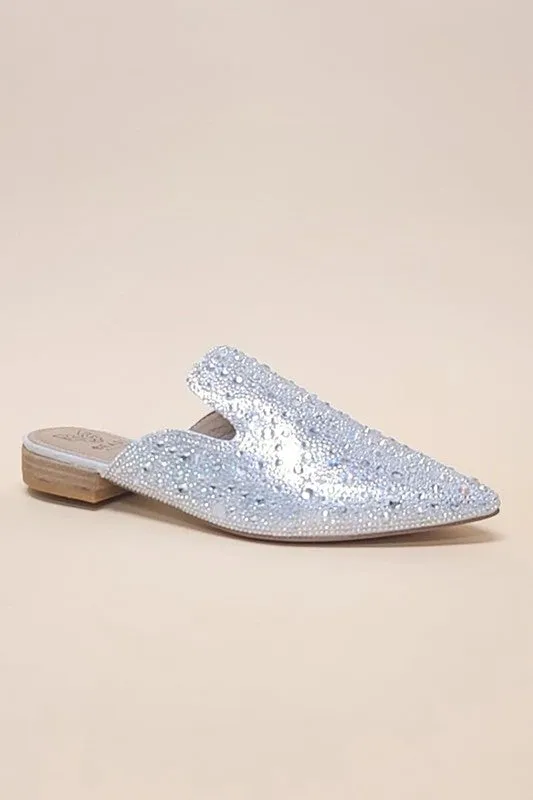 Effortless Mud Mules - POINTED TOE SLIP ON MULE FLATS