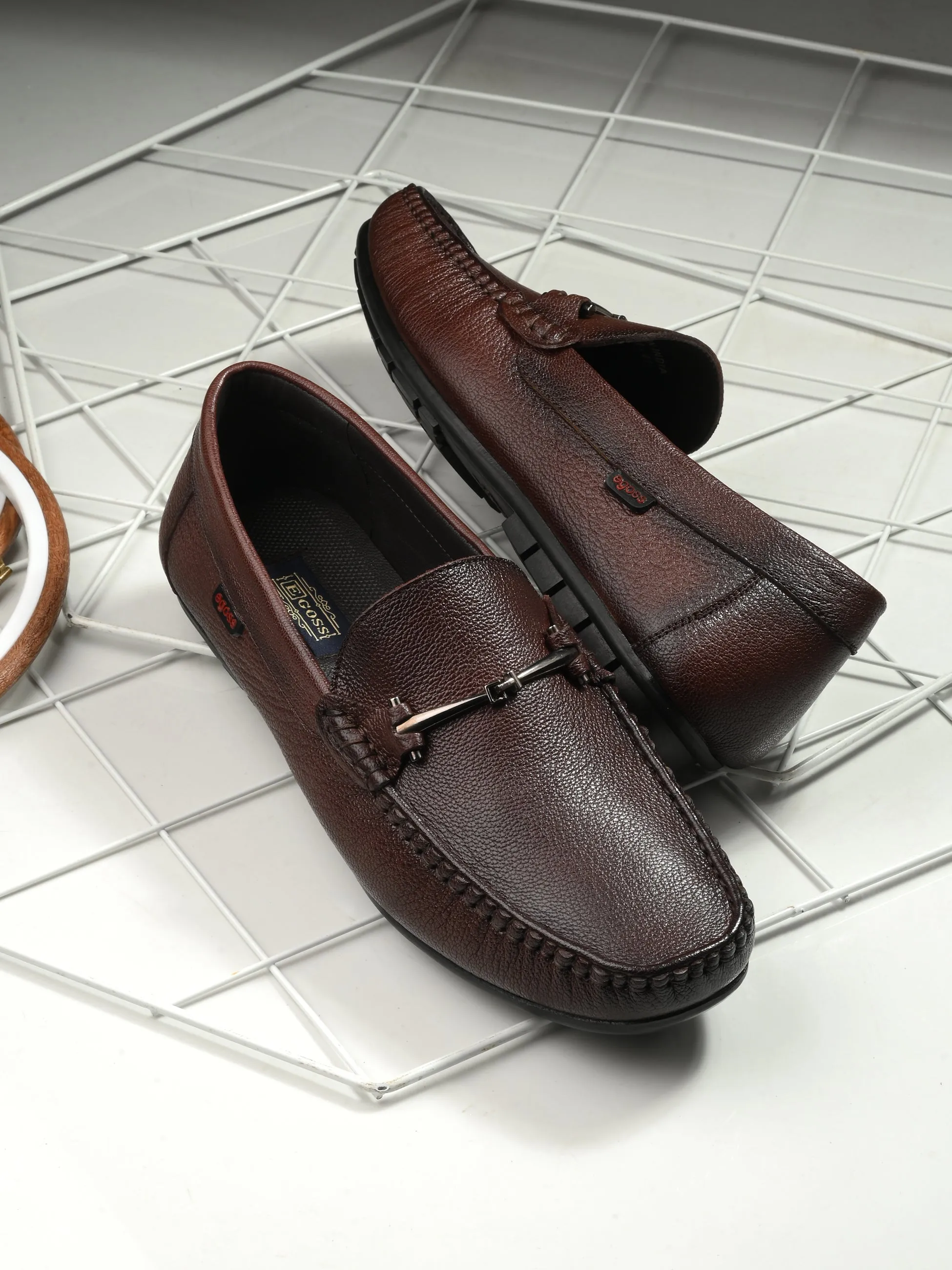 Egoss Casual Leather Loafers Shoes For Men