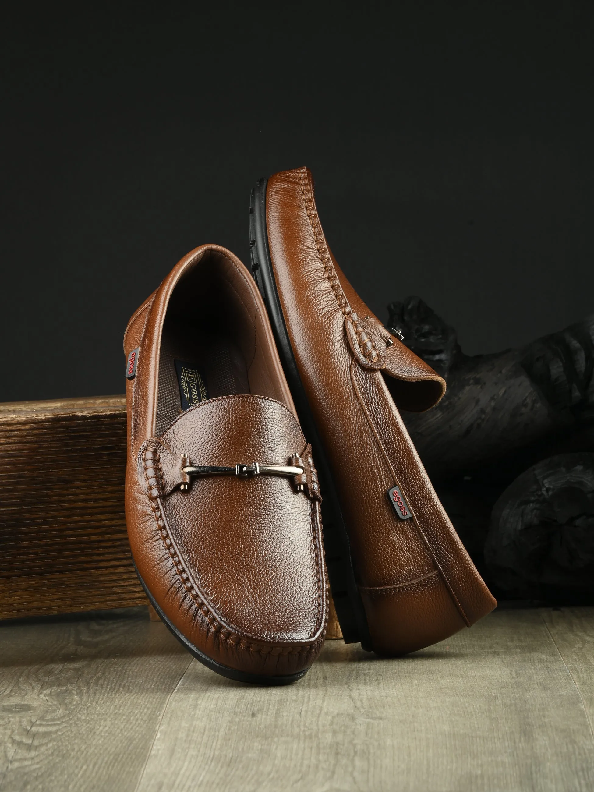 Egoss Casual Leather Loafers Shoes For Men