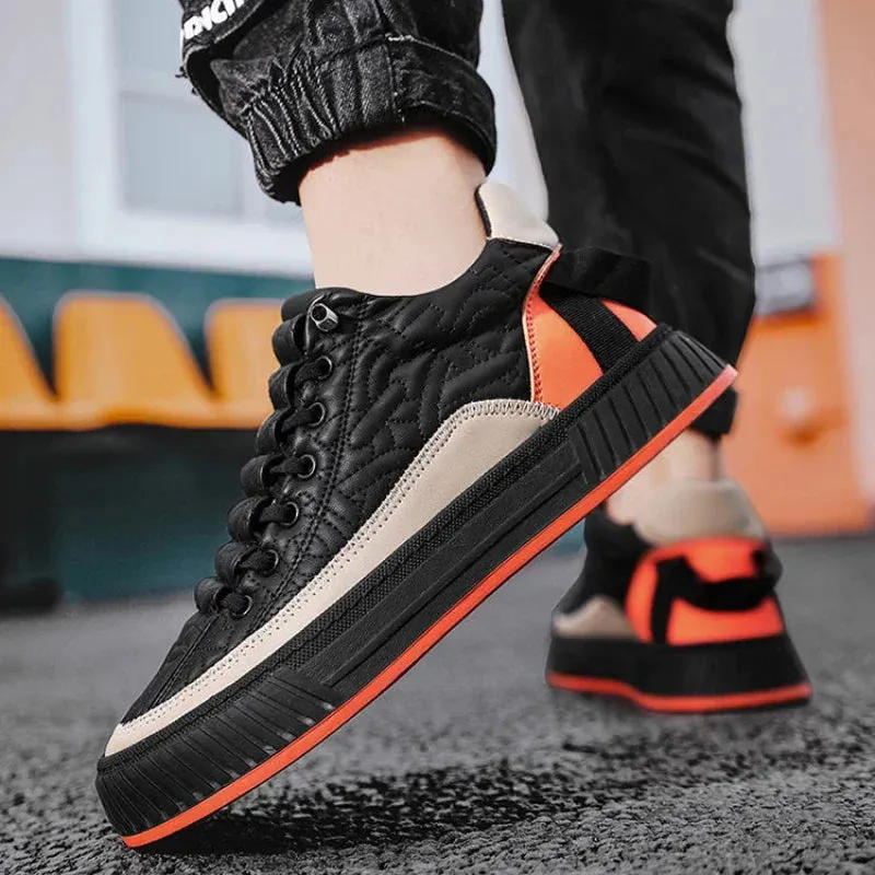 Elbe Men's Luxury Chunky Sneakers - Lightweight, Non-Slip Vulcanized Shoes