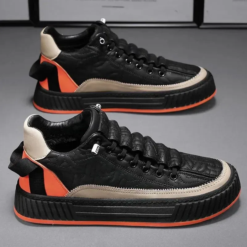 Elbe Men's Luxury Chunky Sneakers - Lightweight, Non-Slip Vulcanized Shoes