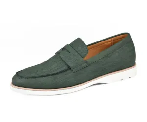 Elias Olive Green Penny Loafers