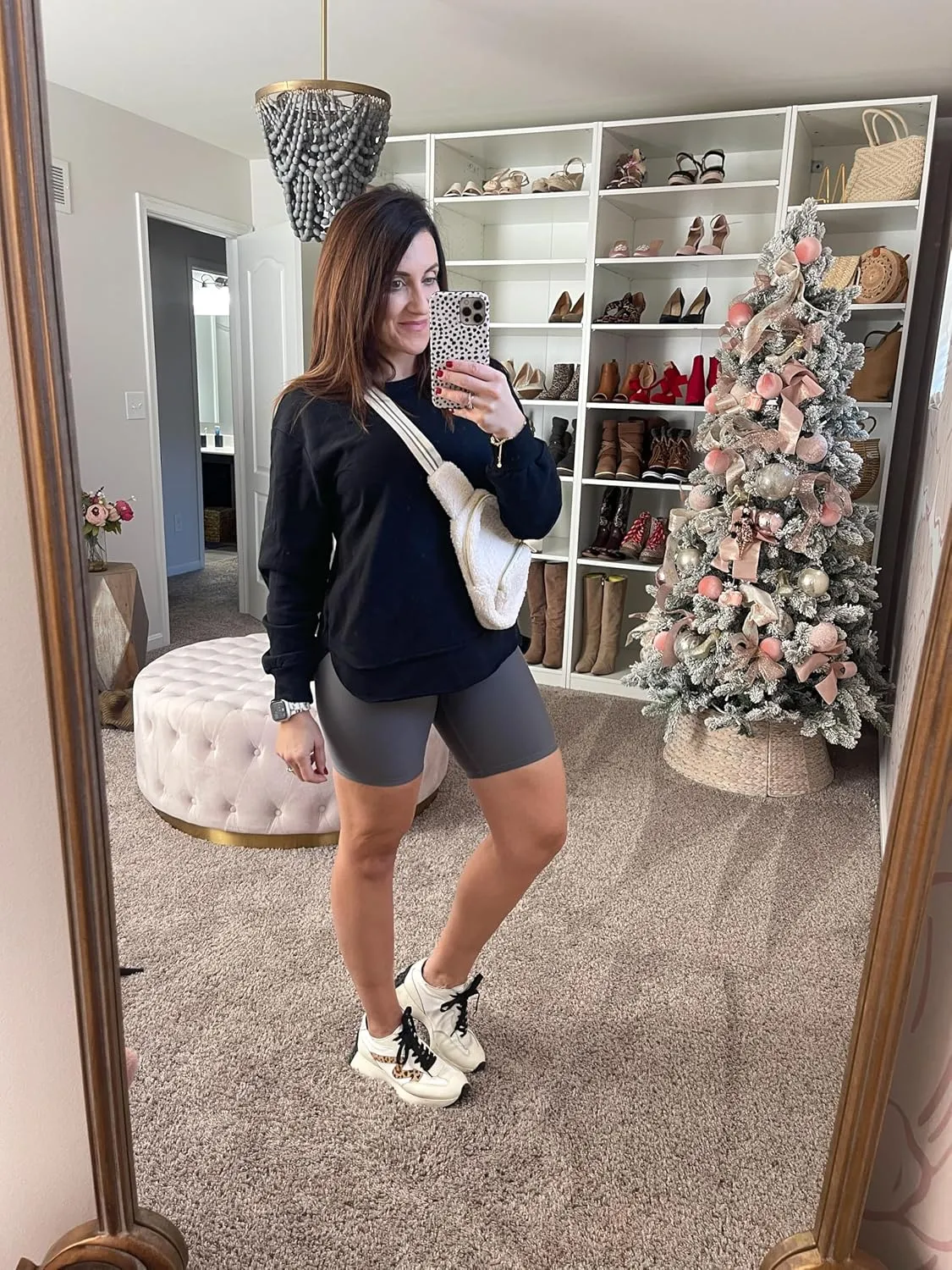 EVALESS Sweatshirt for Women Crewneck Long Sleeve Side Split Tops Casual Solid Color Loose Pullover Shirts 2025 Clothes