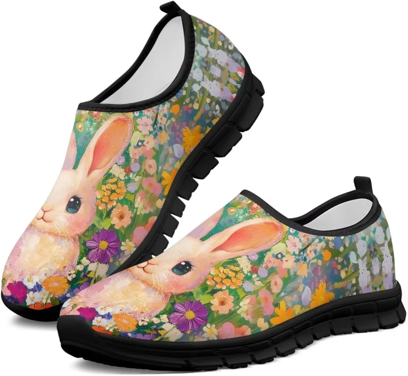 Fashion Sneakers for Women Lightweight Walking Casual Slip Ons Comfortable Art Painted Soft Athletic Travel Shoes for Ladies Festival Serise US Size 5.5-11.5