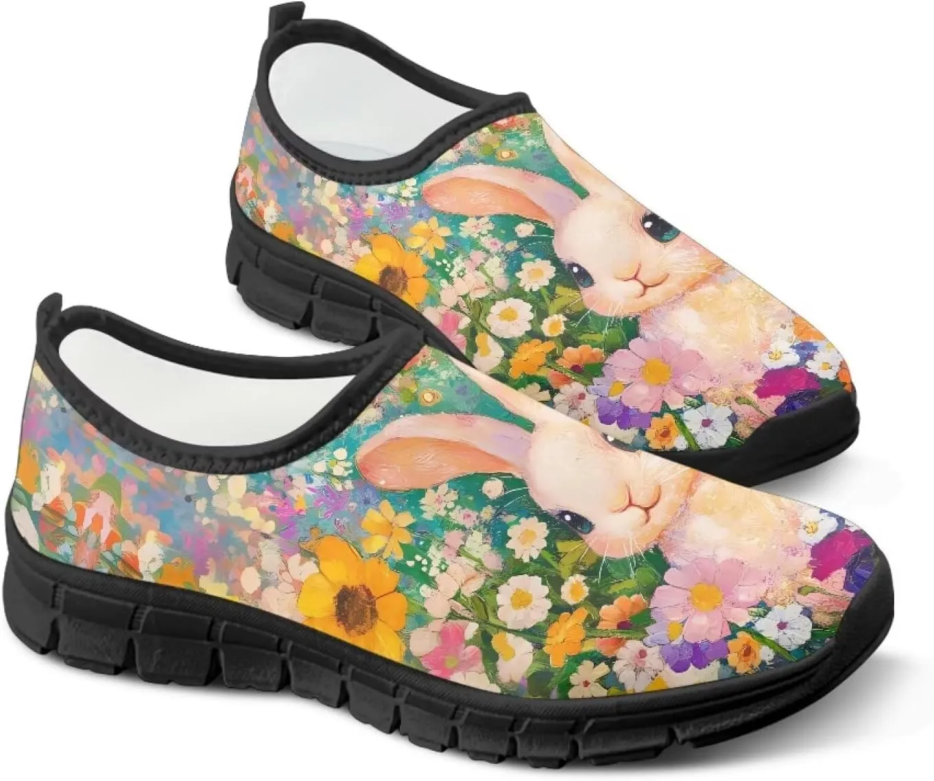 Fashion Sneakers for Women Lightweight Walking Casual Slip Ons Comfortable Art Painted Soft Athletic Travel Shoes for Ladies Festival Serise US Size 5.5-11.5