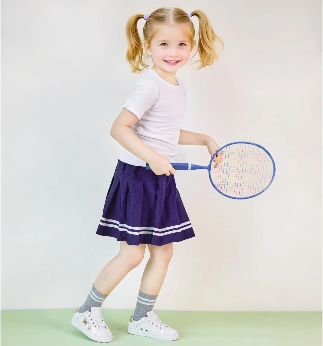 Felix & Flora Toddler/Little Kid Girls Running Shoes Sports Sneakers Princess Casual Glitter Shoes.