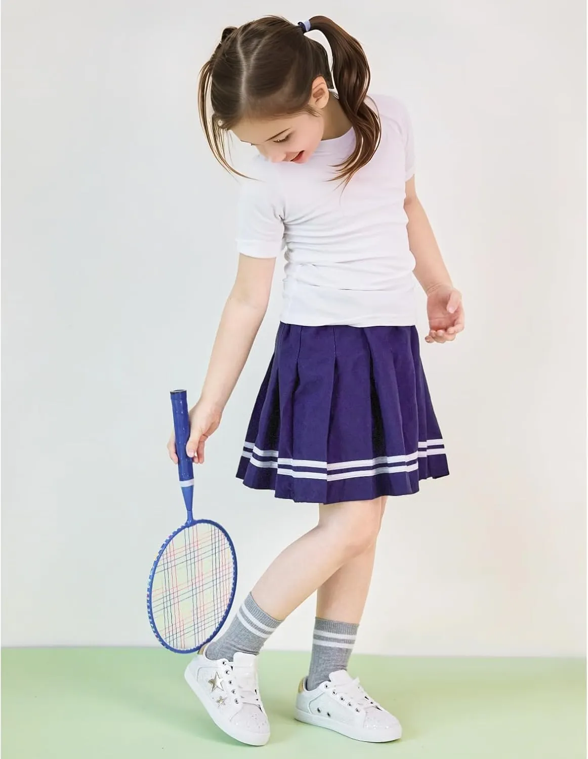 Felix & Flora Toddler/Little Kid Girls Running Shoes Sports Sneakers Princess Casual Glitter Shoes.