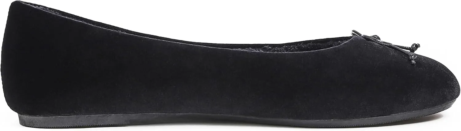 FEVERSOLE Women's Ultra Soft Colorful Memory Foam Cushioned Faux Suede Home Ballet Flats