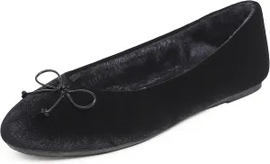 FEVERSOLE Women's Ultra Soft Colorful Memory Foam Cushioned Faux Suede Home Ballet Flats