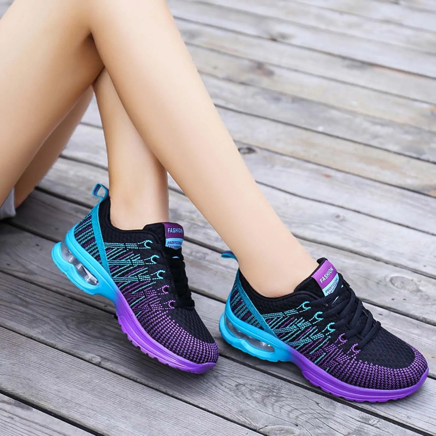 FLIOZY Womens Running Shoes Air Cushion Lightweight Sneakers Lace up Walking Tennis Shoes for Women