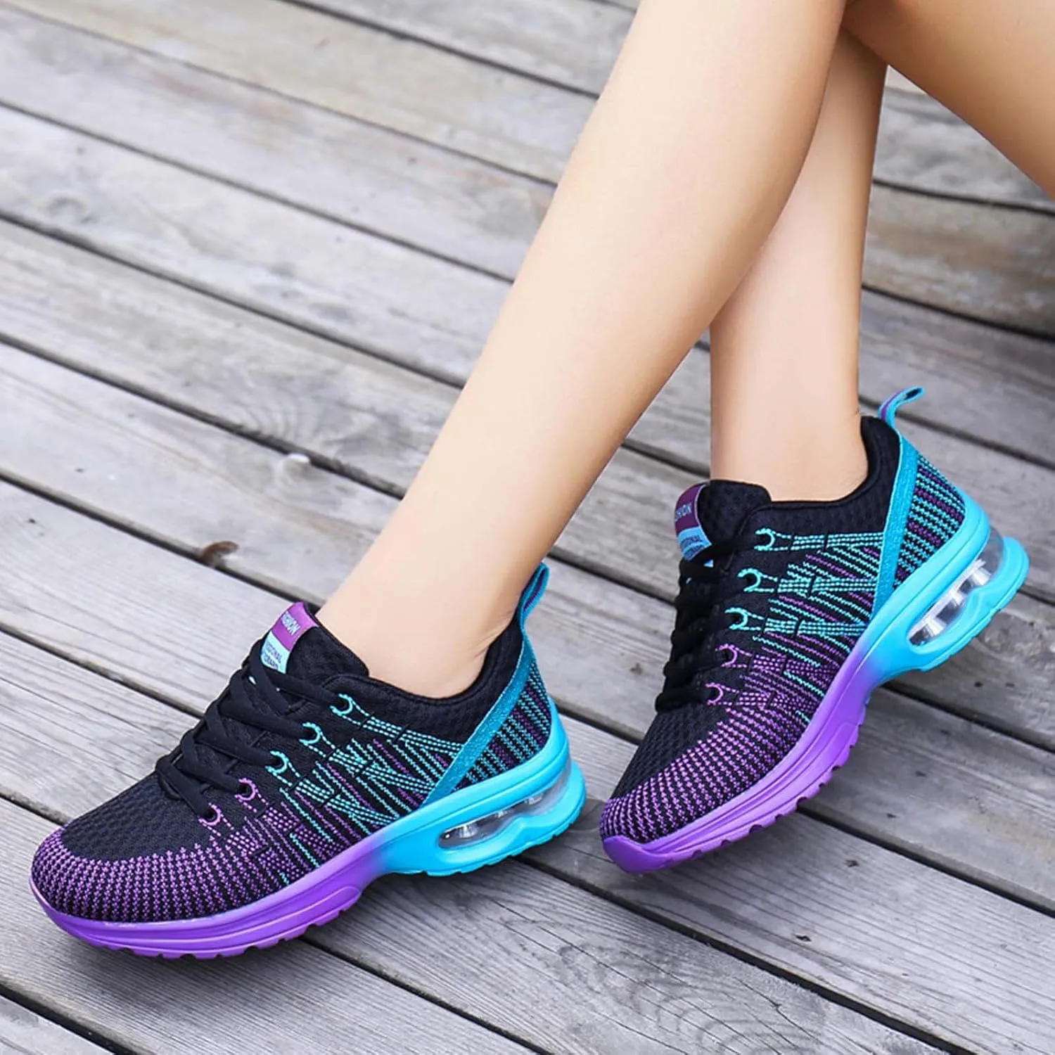 FLIOZY Womens Running Shoes Air Cushion Lightweight Sneakers Lace up Walking Tennis Shoes for Women