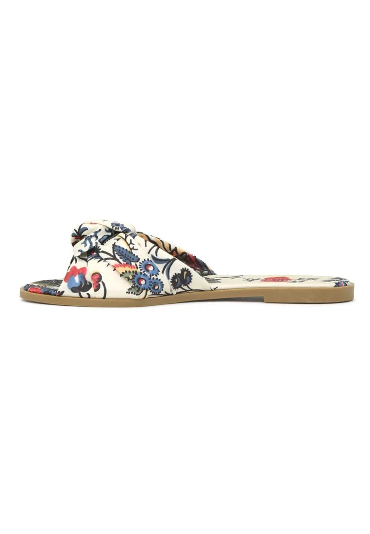 Floral Printed Knotted Sandal