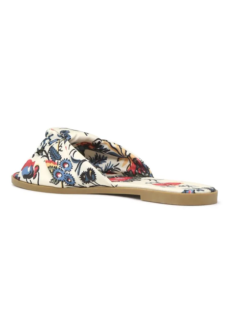 Floral Printed Knotted Sandal