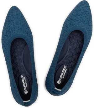 Frank Mully Womens Pointed Toe Flats Knit Dress Shoes Comfort Women Shoes Slip On Shoes for Woman Classic Softable Shoes Low Wedge