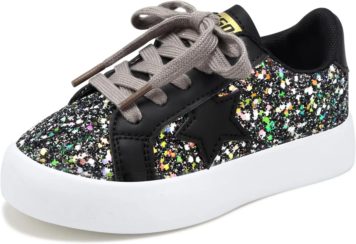 Girls Sneakers Glitter Tennis Shoes Lightweight Non-Slip Running Walking Shoes for Toddler/Little Kid/Big Kid