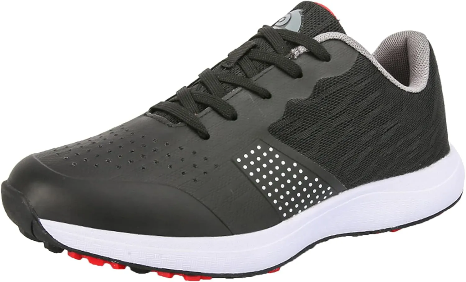Golf Shoes for Mens Spikeless Wide Fitting Waterproof Golf Sneakers Non-Slip Four Seasons All Weather Plus Size,A,11.5