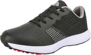 Golf Shoes for Mens Spikeless Wide Fitting Waterproof Golf Sneakers Non-Slip Four Seasons All Weather Plus Size,A,11.5