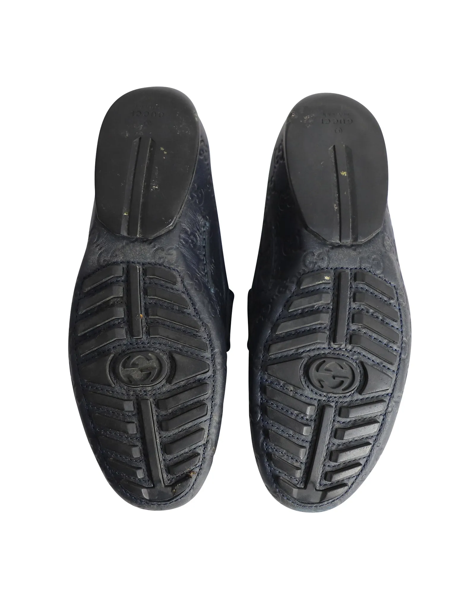 Gucci Guccisimma Loafers in Navy Blue Leather