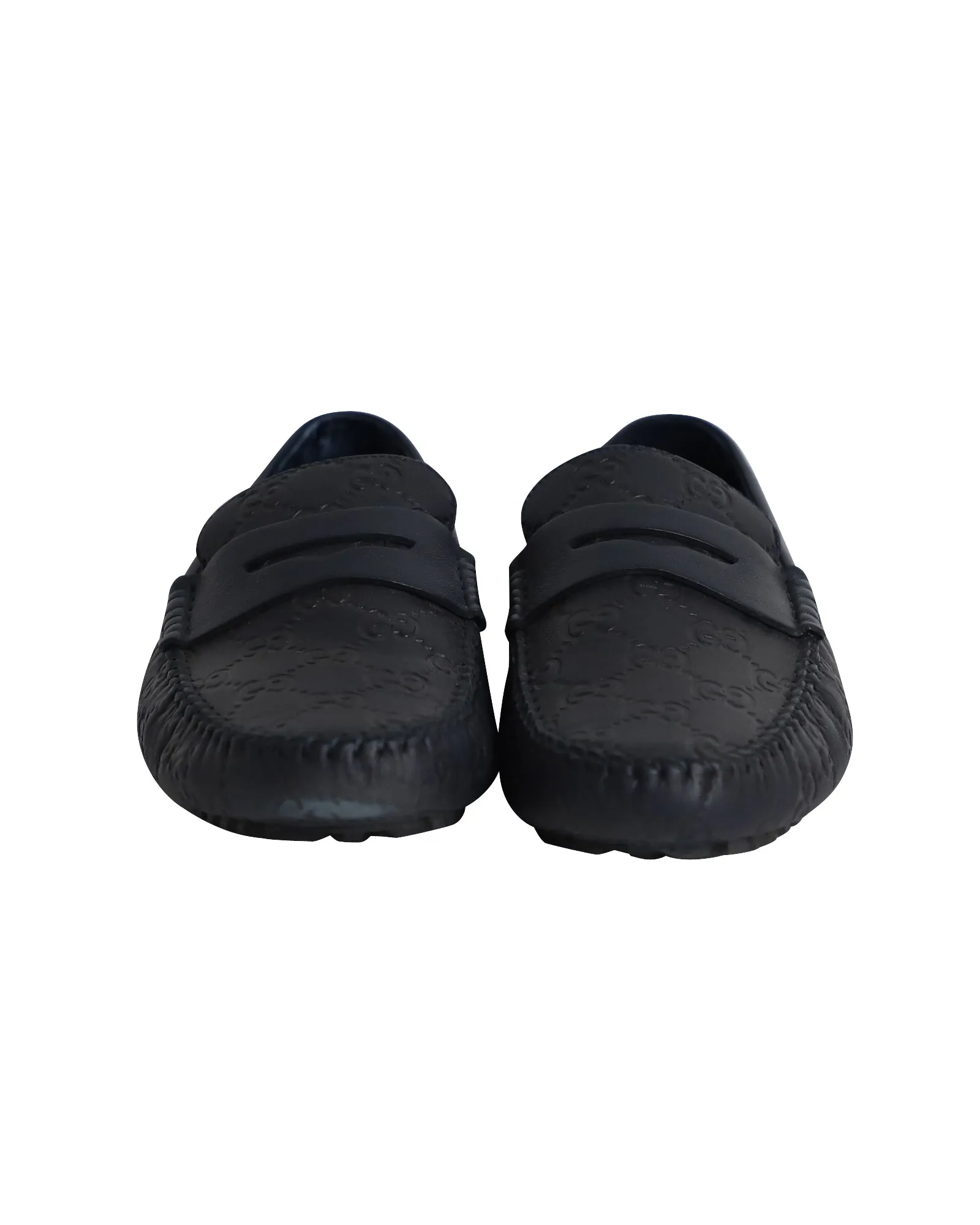 Gucci Guccisimma Loafers in Navy Blue Leather