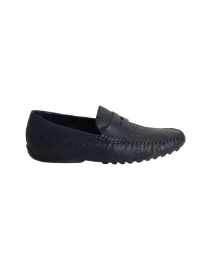 Gucci Guccisimma Loafers in Navy Blue Leather