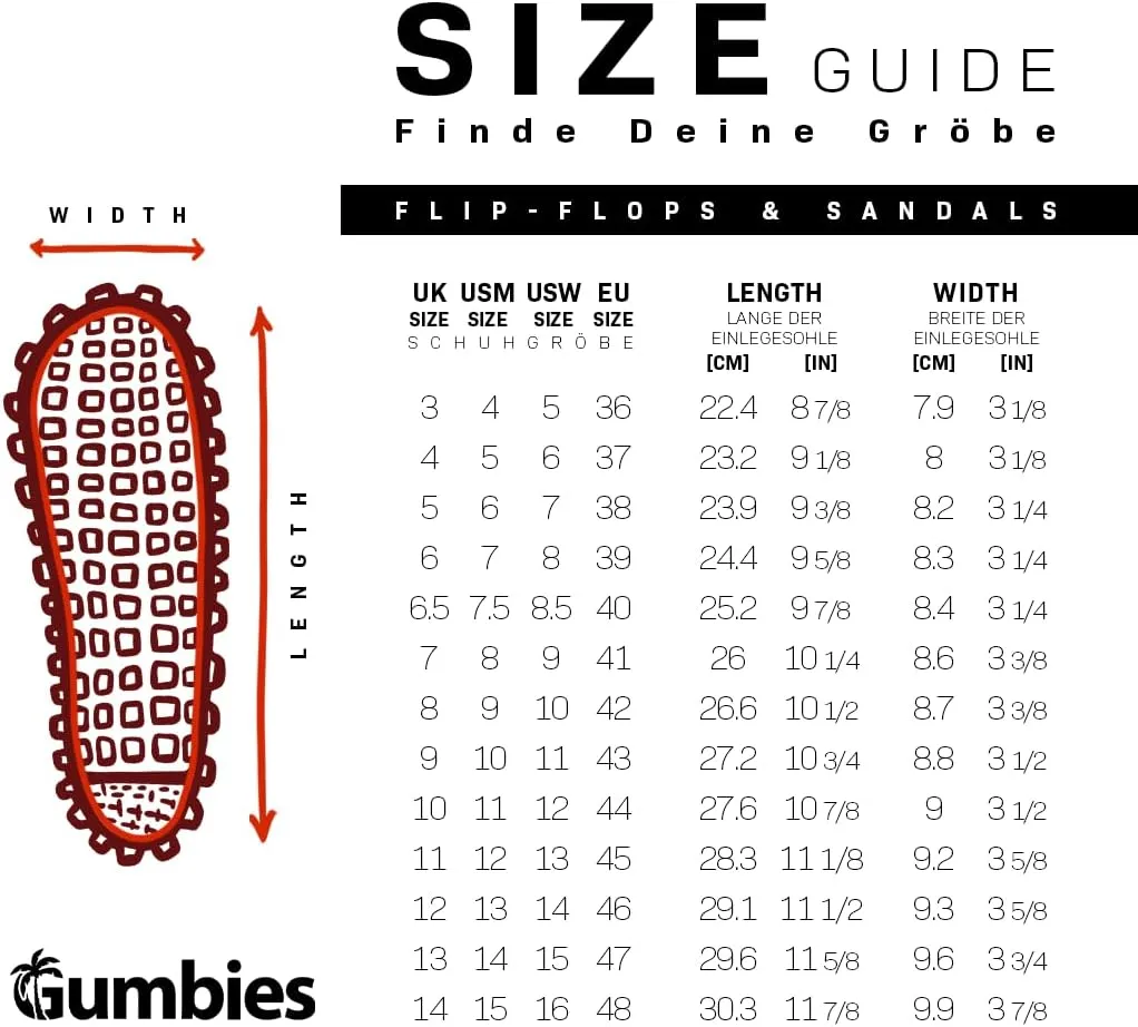 Gumbies Slingback Womens Flip Flops, with Supersoft Toe Post and Durable Recycled Rubber Sole - Comfort Guaranteed
