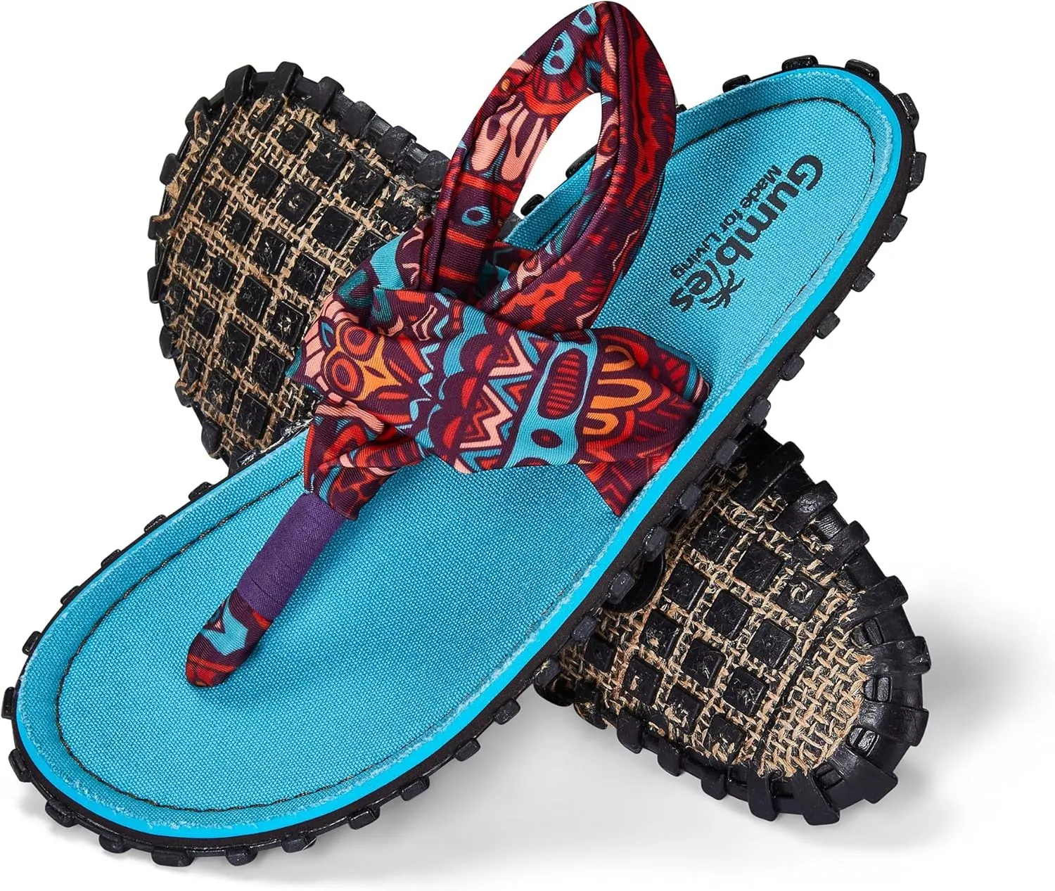 Gumbies Slingback Womens Flip Flops, with Supersoft Toe Post and Durable Recycled Rubber Sole - Comfort Guaranteed