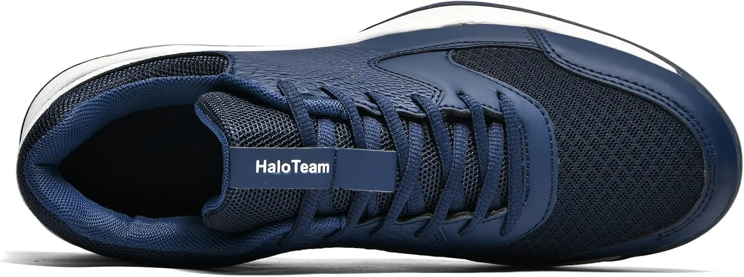 HaloTeam Tennis Shoes Mens Fashion Non Slip Running Trainers Lightweight Breathable Fitness Sport Sneakers for Badminton Squash Volleyball 6.5 US-12 US