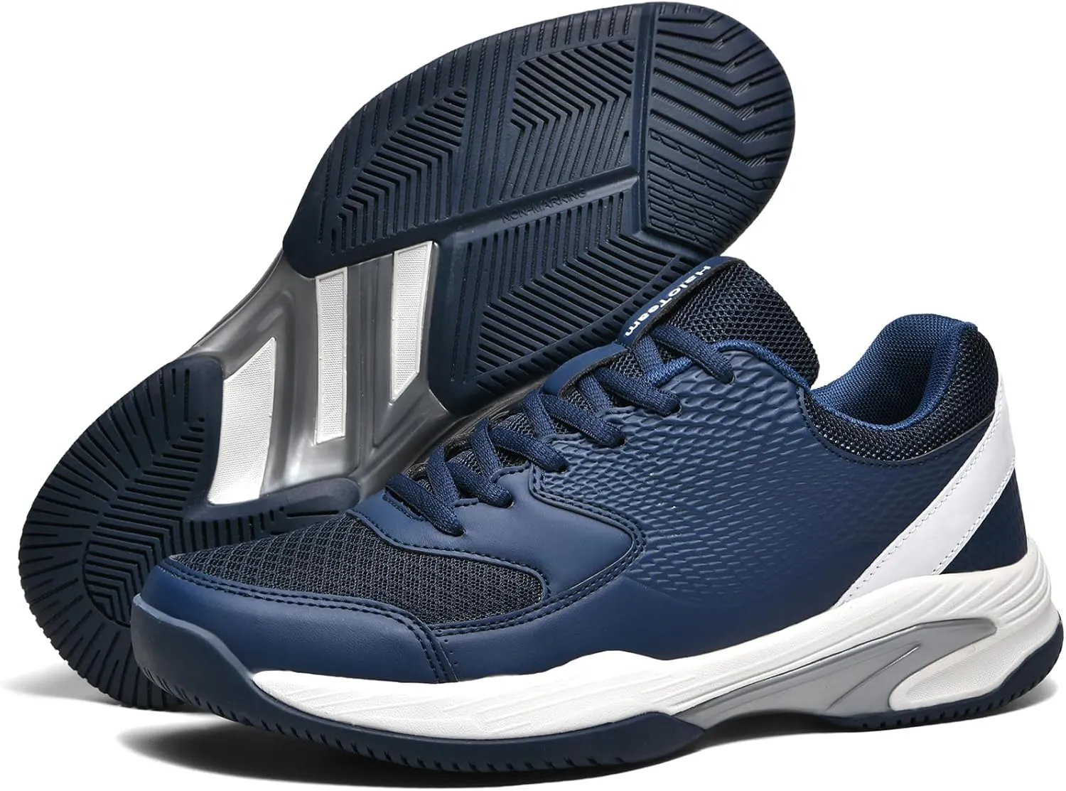 HaloTeam Tennis Shoes Mens Fashion Non Slip Running Trainers Lightweight Breathable Fitness Sport Sneakers for Badminton Squash Volleyball 6.5 US-12 US