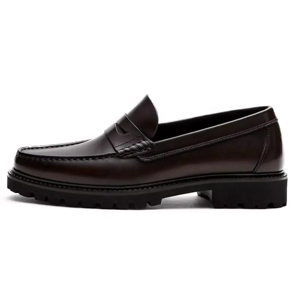 Handmade Men's Cow Leather Penny Loafers