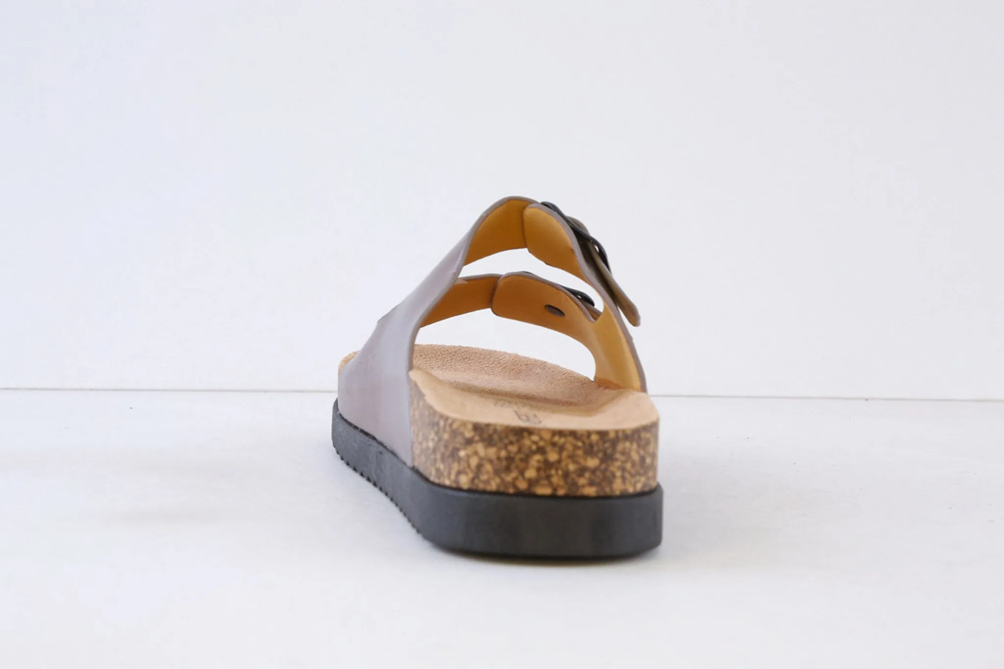 HEAVENLY FEET - TOTNES DOUBLE BUCKLE MULE - PEWTER