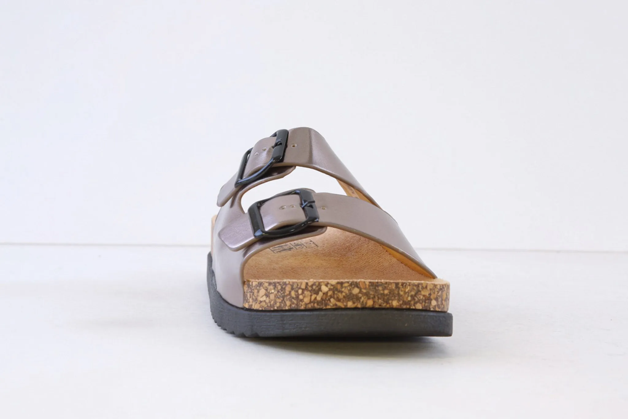 HEAVENLY FEET - TOTNES DOUBLE BUCKLE MULE - PEWTER