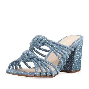 Heeled White Sandals Knotted Toie Denim Slip On Cecelia Open York New Harper Spring promotion Don't wait