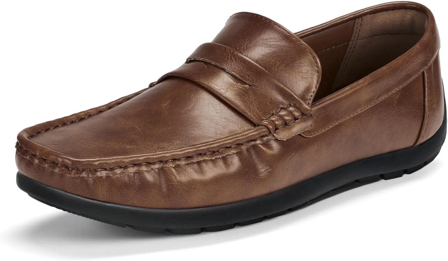 HEEZ Men's Loafers Slip On Dress Shoes Penny Loafers Leather Casual Driving Boat Shoes for Men