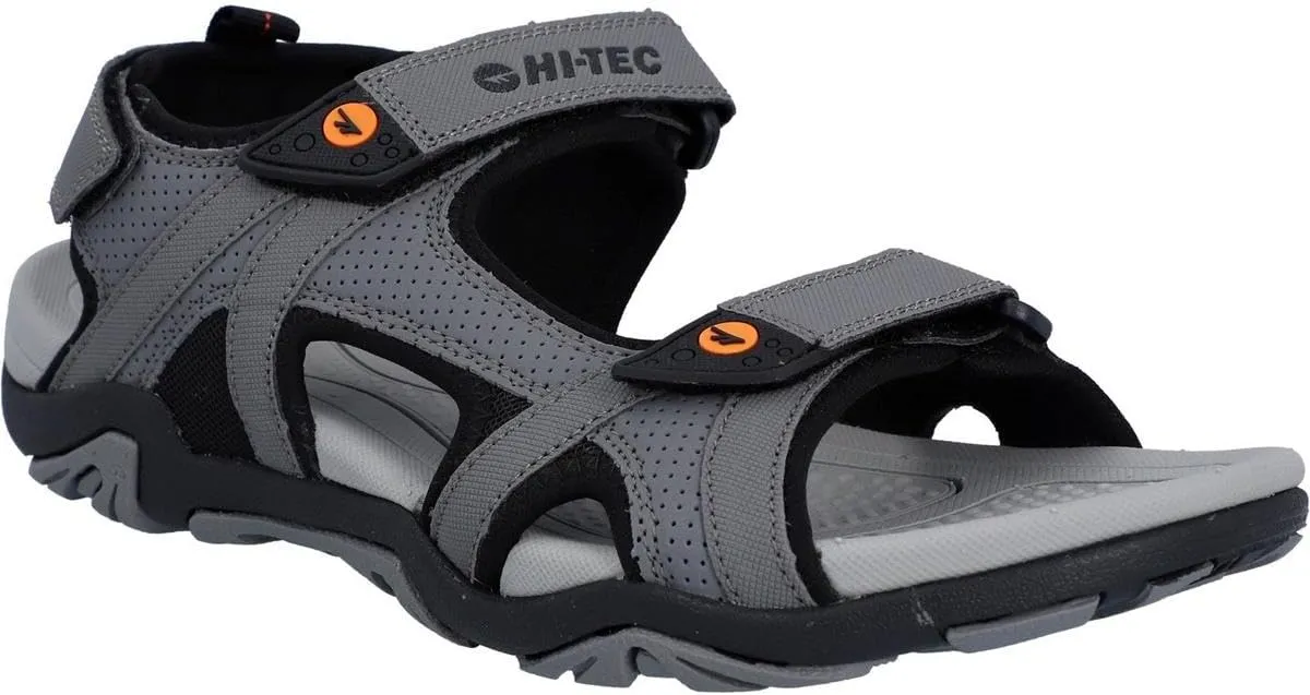 HI-TEC Crater Sandal Steel Grey/Black/Orange UK 8 Steel Grey/Black/Orange