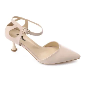 High Heel Mule Sandals – Elegant Pointed Toe, Faux Leather Texture