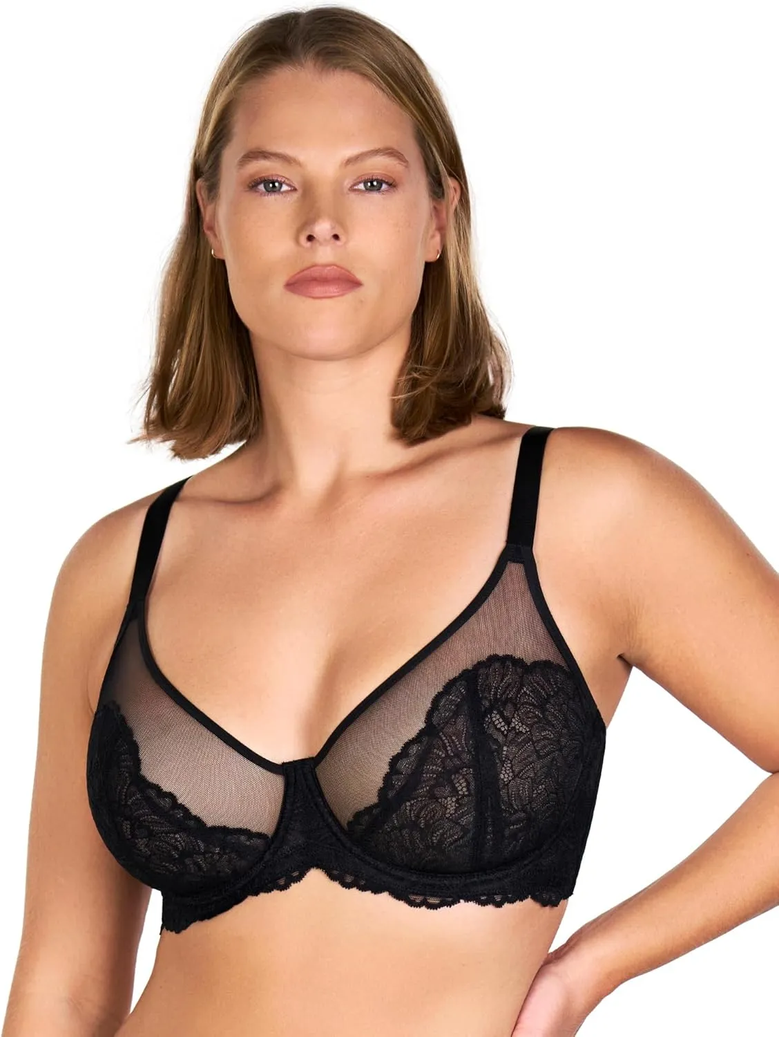 HSIA Minimizer Bras for Women, Full Coverage Lace Bra for Heavy Breasts Unlined Bras with Underwire