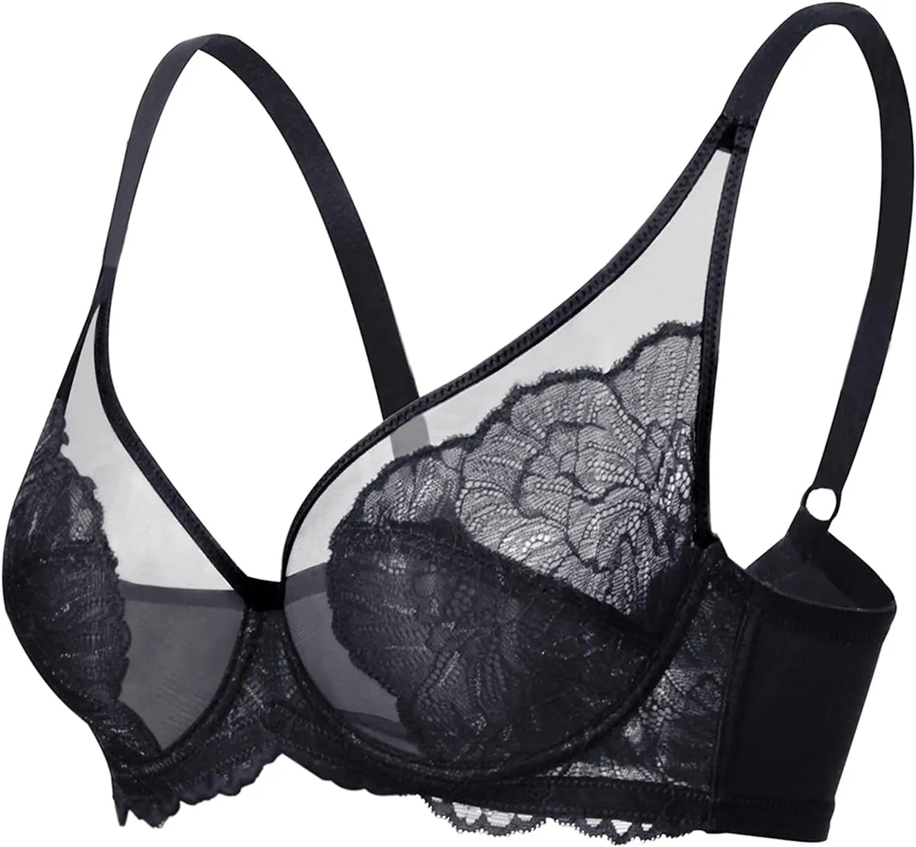 HSIA Minimizer Bras for Women, Full Coverage Lace Bra for Heavy Breasts Unlined Bras with Underwire