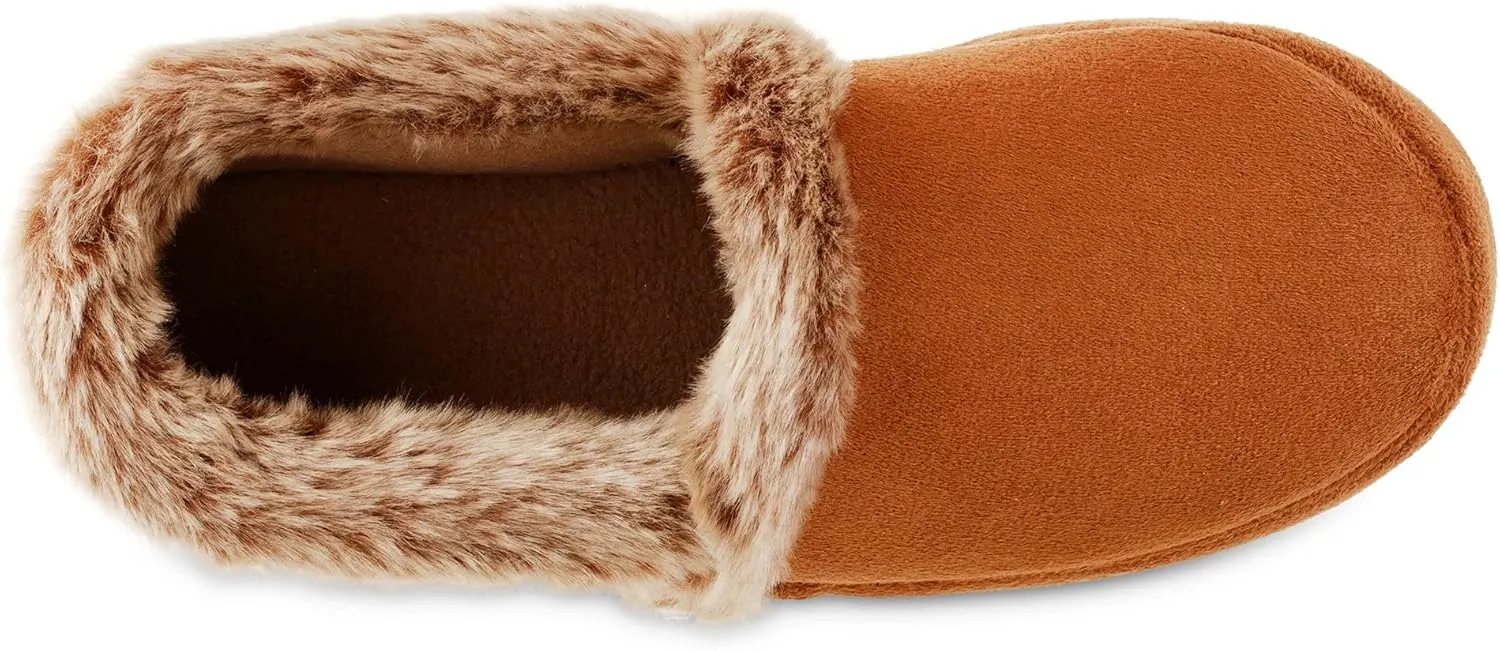 isotoner Women's Memory Foam Microsuede a Line Eco Comfort Recycled Slippers