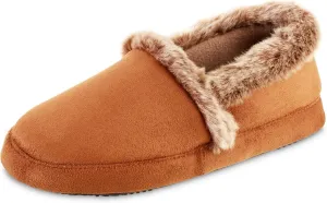 isotoner Women's Memory Foam Microsuede a Line Eco Comfort Recycled Slippers