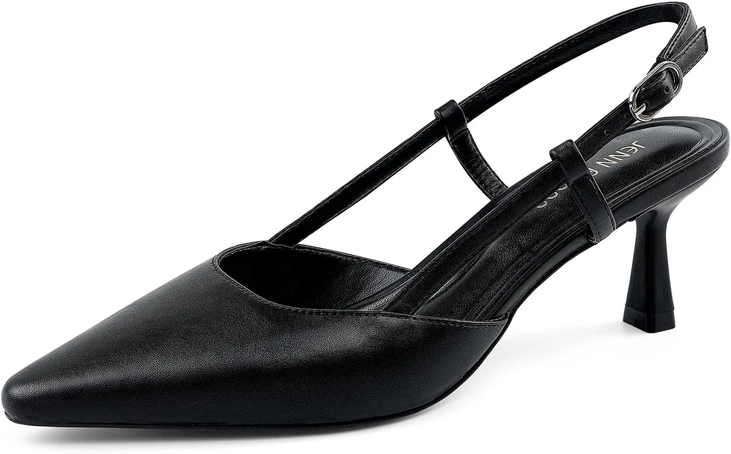 JENN ARDOR Women's Slingback Kitten Heel Closed Pointed Toe Dress Pumps Shoes for Women Comfortable Low Heeled Sandals Wedding Party Pumps