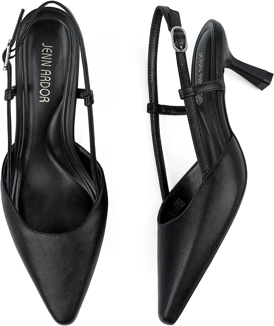 JENN ARDOR Women's Slingback Kitten Heel Closed Pointed Toe Dress Pumps Shoes for Women Comfortable Low Heeled Sandals Wedding Party Pumps