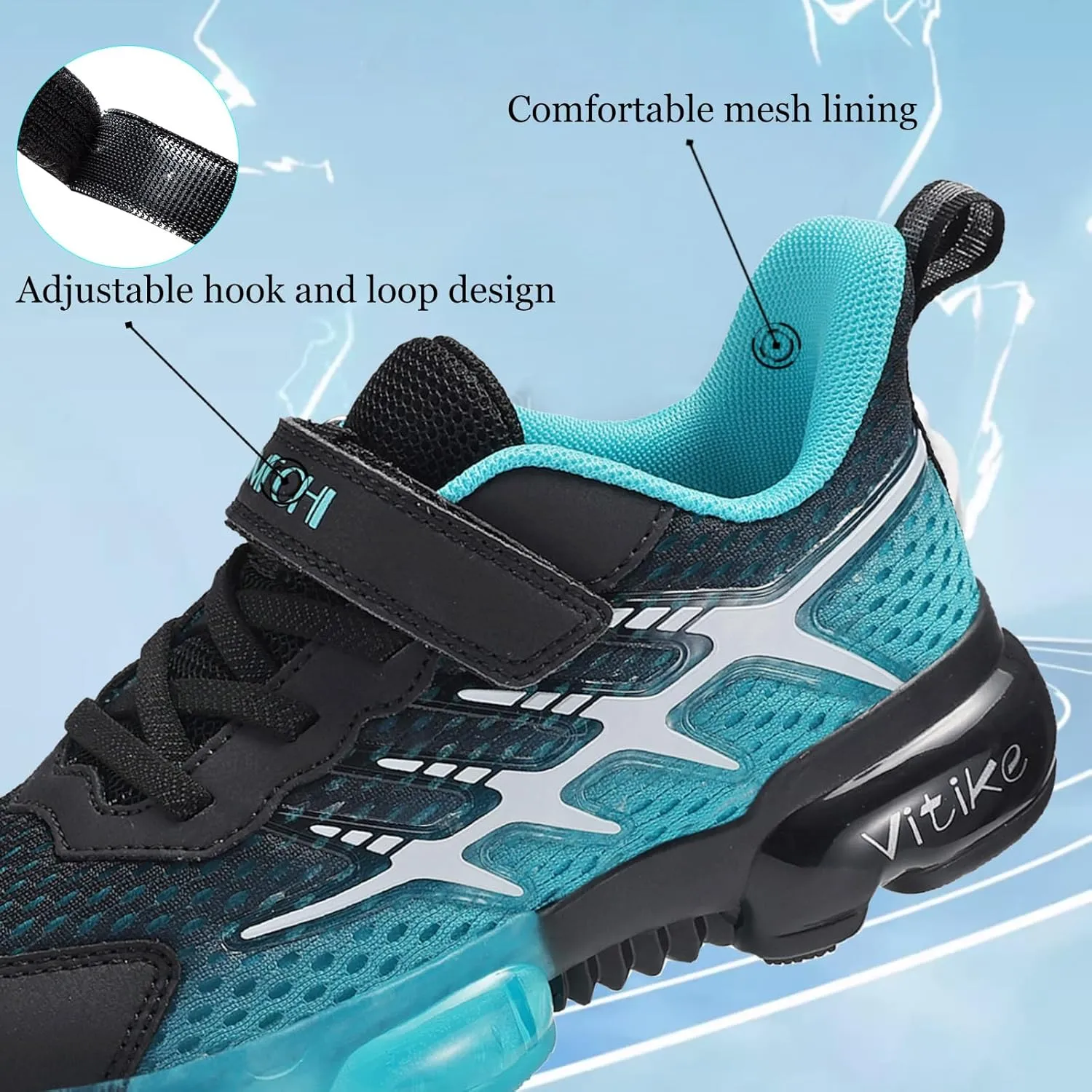 JMFCHI Boys Girls Kids' Sneakers Knitted Mesh Sports Shoes Breathable Lightweight Running Shoes for Kids Fashion Athletic Casual Shoes